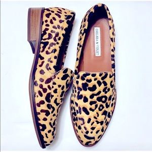 Chelsea & Violet leopard loafers flats